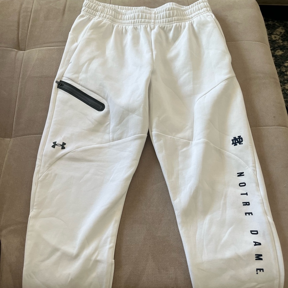 Notre Dame - White Jogger Pants - NWT